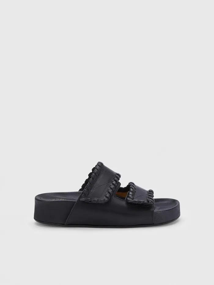 ATP Atelier Icon Shoes Furlo Stitch Black Leather Comfy Sandals Black 8211 Women ATP Atelier Icon Shoes Furlo Stitch Black Leather Comfy Sandals Black 8211 Women