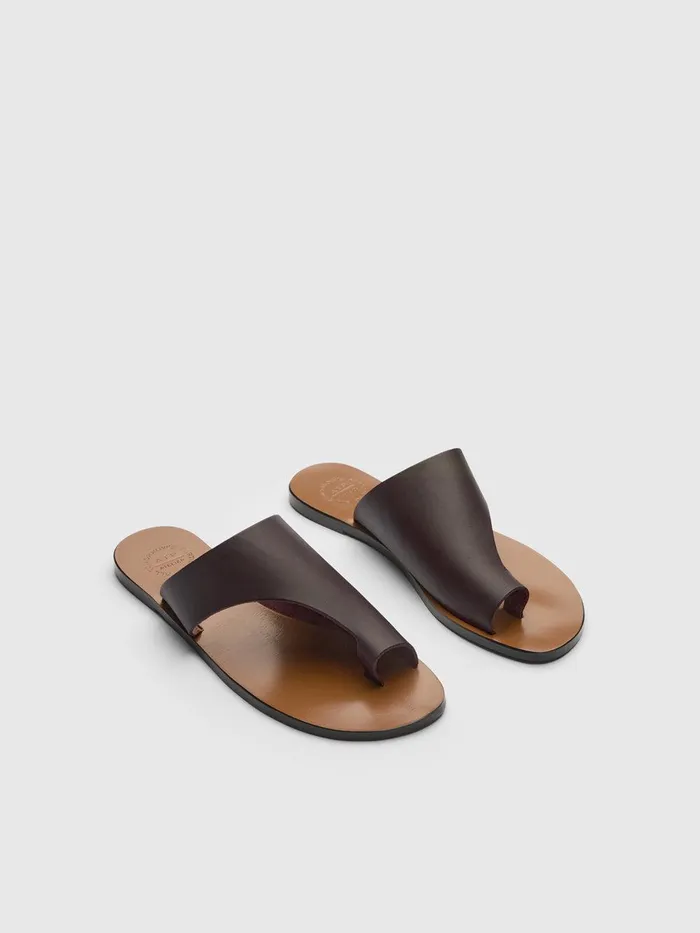 ATP Atelier Sandals Rosa Walnut Leather Cutout Sandals Walnut 8211 Women
