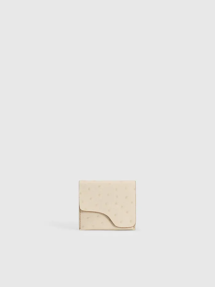 ATP Atelier Small Leather Goods Olba Linen Printed Ostrich Wallet Linen 8211 Women ATP Atelier Small Leather Goods Olba Linen Printed Ostrich Wallet Linen 8211 Women