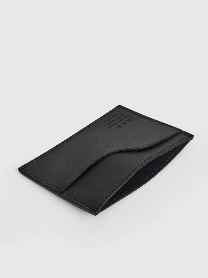 ATP Atelier Small Leather Goods Vinci Black Leather Card Holder Black 8211 Women