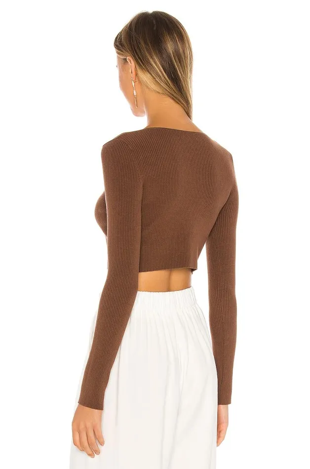 Audrey Cardigan Chocolate Brown Women Lovers and Friends Sweaters and Knits