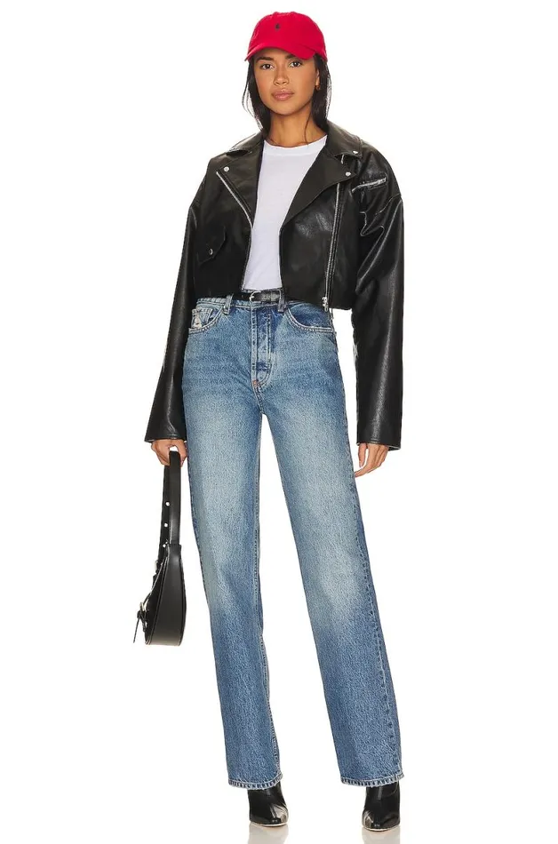 Baldwin Faux Leather Jacket Black Women Lovers and Friends Jackets and Coats