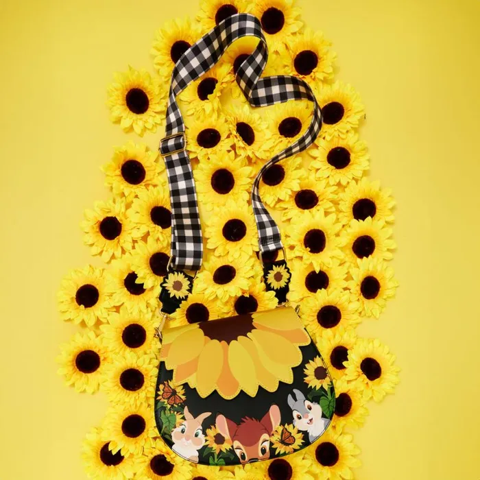 Bambi Sunflower Friends Crossbody Bag Unisex Loungefly Crossbody Bags Bambi Sunflower Friends Crossbody Bag Unisex Loungefly Crossbody Bags