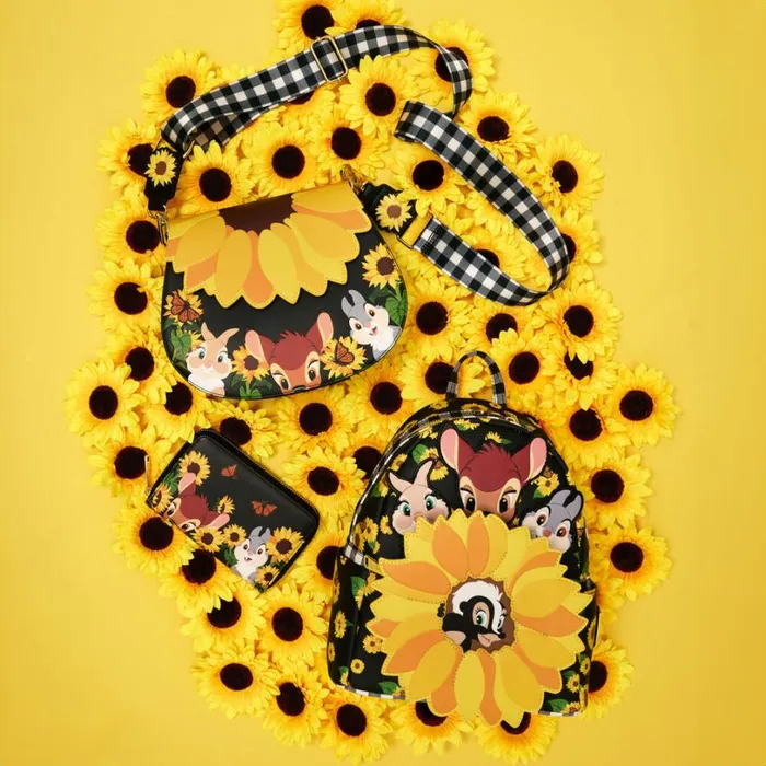 Bambi Sunflower Friends Crossbody Bag Unisex Loungefly Crossbody Bags Bambi Sunflower Friends Crossbody Bag Unisex Loungefly Crossbody Bags