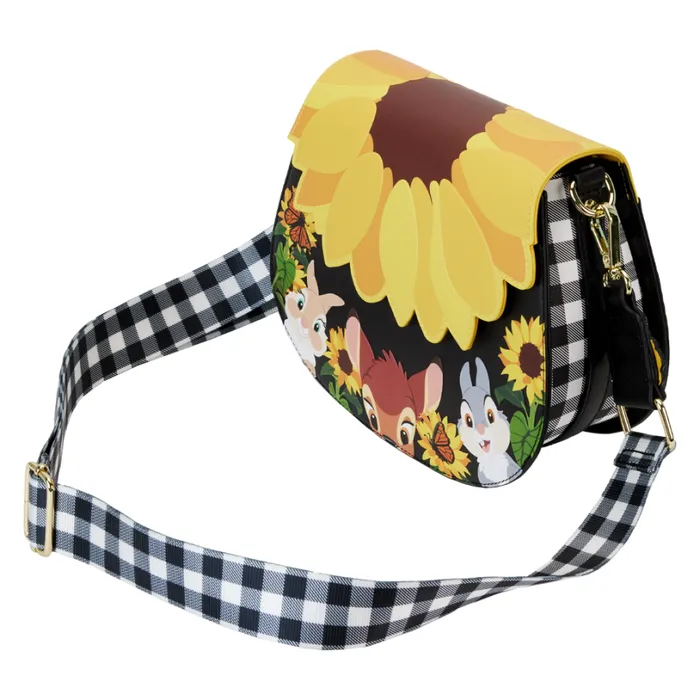 Bambi Sunflower Friends Crossbody Bag Unisex Loungefly Crossbody Bags Bambi Sunflower Friends Crossbody Bag Unisex Loungefly Crossbody Bags