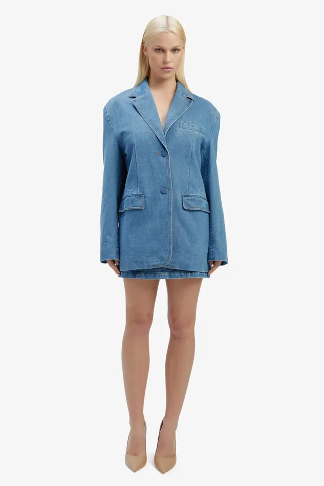 Bardot Blazers Abi Denim Oversized Blazer In Vintage 8211 Women Bardot Blazers Abi Denim Oversized Blazer In Vintage 8211 Women