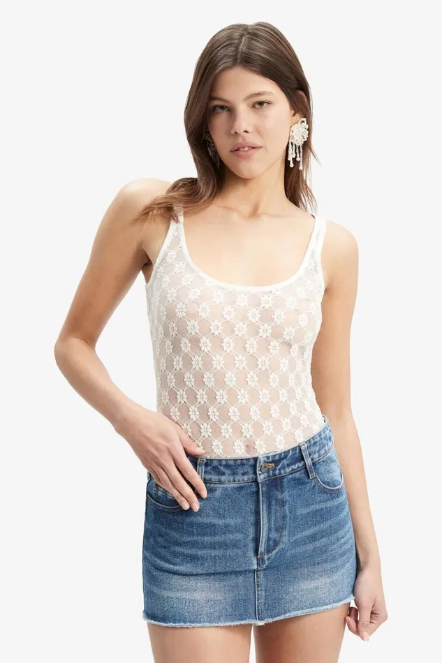 Bardot Bodysuits Adoni Lace Bodysuit In White 8211 Women Bardot Bodysuits Adoni Lace Bodysuit In White 8211 Women