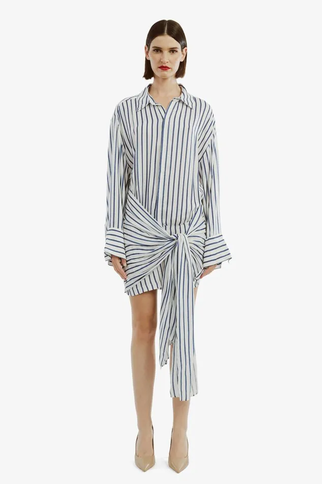 Bardot Day To Night Dresses Malira Shirt Dress In NavyWhite 8211 Women Bardot Day To Night Dresses Malira Shirt Dress In NavyWhite 8211 Women