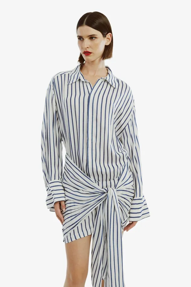 Bardot Day To Night Dresses Malira Shirt Dress In NavyWhite 8211 Women Bardot Day To Night Dresses Malira Shirt Dress In NavyWhite 8211 Women
