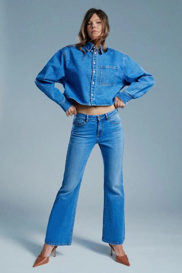 Bardot Flare Jean Daxton Low Boot Leg Jeans In Dark Denim 8211 Women