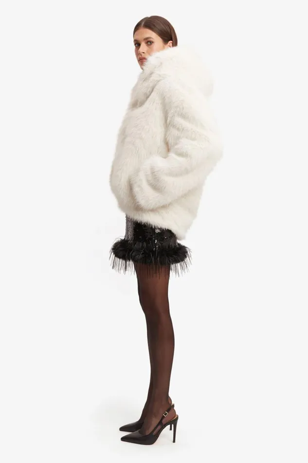 Bardot Jackets Callan Faux Fur Coat In White 8211 Women Bardot Jackets Callan Faux Fur Coat In White 8211 Women