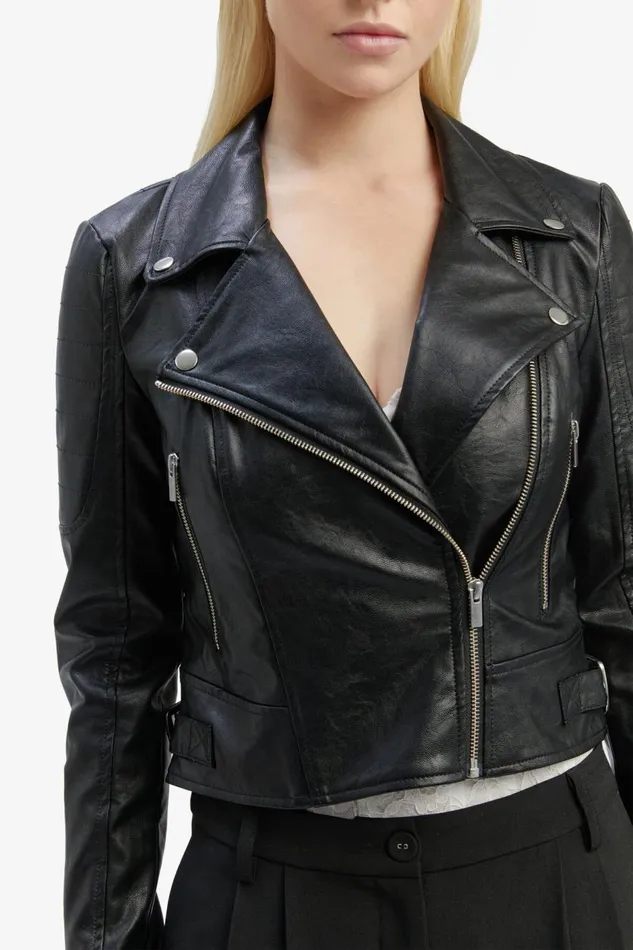 Bardot Jackets Kora Vegan Leather Biker Jacket In Black 8211 Women Bardot Jackets Kora Vegan Leather Biker Jacket In Black 8211 Women