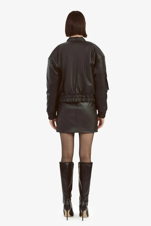 Bardot Jackets Vegan Leather Bomber Jacket In Black 8211 Women Bardot Jackets Vegan Leather Bomber Jacket In Black 8211 Women