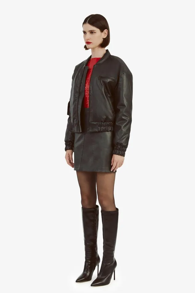 Bardot Jackets Vegan Leather Bomber Jacket In Black 8211 Women Bardot Jackets Vegan Leather Bomber Jacket In Black 8211 Women
