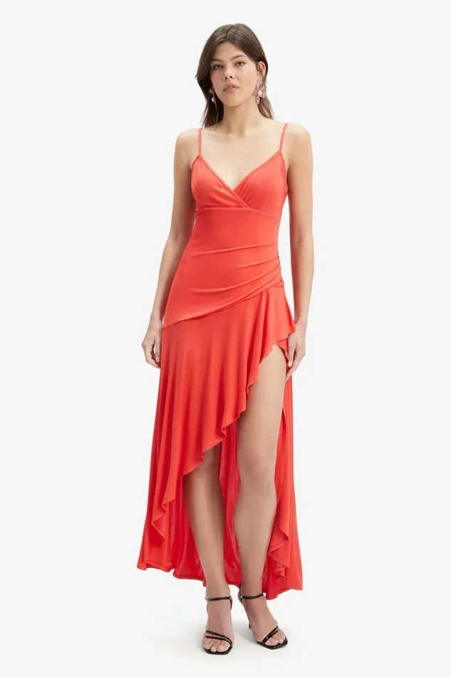 Bardot Occasion Dresses Sorella Jersey Midi Dress In Fire Red 8211 Women Bardot Occasion Dresses Sorella Jersey Midi Dress In Fire Red 8211 Women