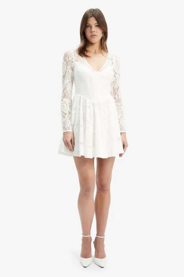 Bardot Party Dresses Ellie Lace Corset Dress In Ivory 8211 Women Bardot Party Dresses Ellie Lace Corset Dress In Ivory 8211 Women