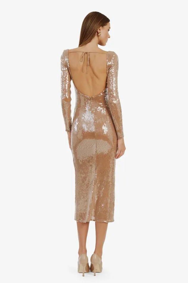 Bardot Party Dresses Verona Sequin Maxi Dress In Nude 8211 Women Bardot Party Dresses Verona Sequin Maxi Dress In Nude 8211 Women
