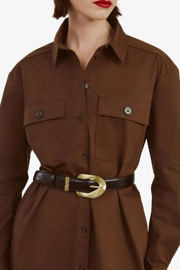 Bardot Shirts and Blouses Tybi Cotton Shirt In Chocolate 8211 Women Bardot Shirts and Blouses Tybi Cotton Shirt In Chocolate 8211 Women