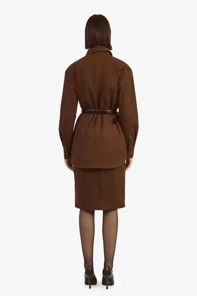 Bardot Shirts and Blouses Tybi Cotton Shirt In Chocolate 8211 Women Bardot Shirts and Blouses Tybi Cotton Shirt In Chocolate 8211 Women
