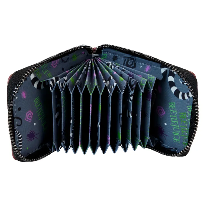 Beetlejuice Handbook For The Recently Deceased Accordion Wallet Unisex Loungefly Bags and Wallets