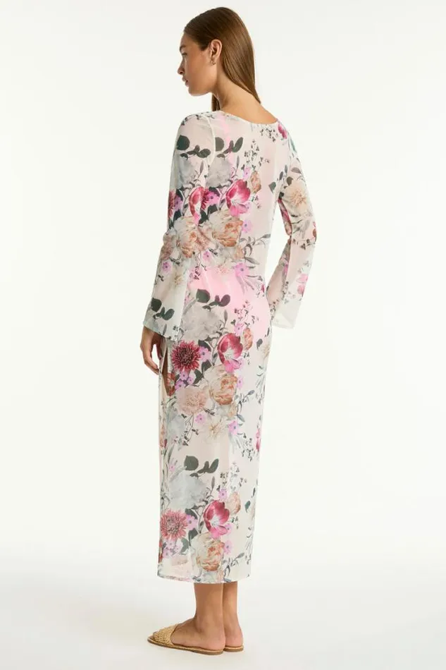 Belle Mesh Long Dress Belle Coconut Women Sea Level Dresses