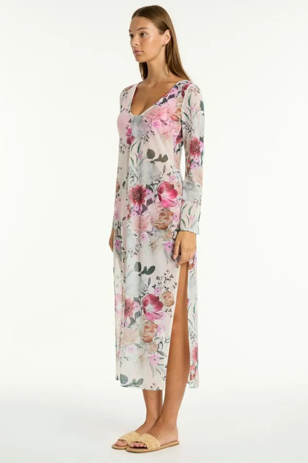 Belle Mesh Long Dress Belle Coconut Women Sea Level Dresses