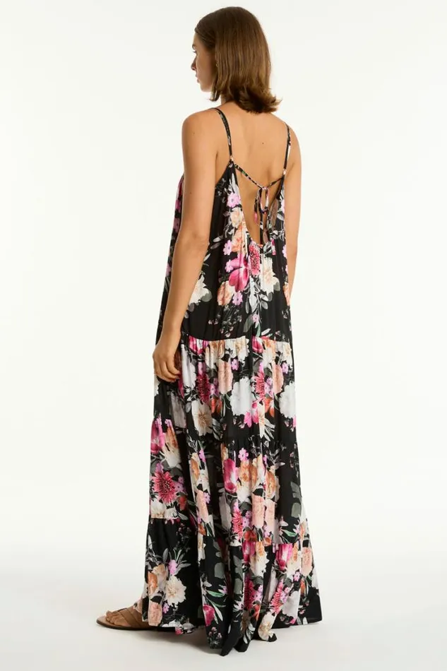 Belle Tiered Maxi Sundress Belle Black Women Sea Level Dresses