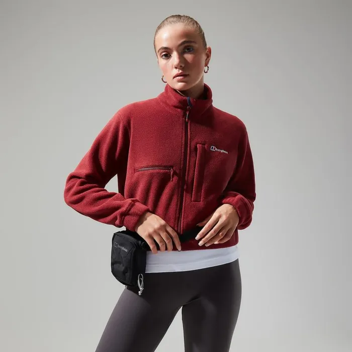 Berghaus Fleece Urban Cropped Coord Fleece Jacket 8211 Dark Red 8211 Women