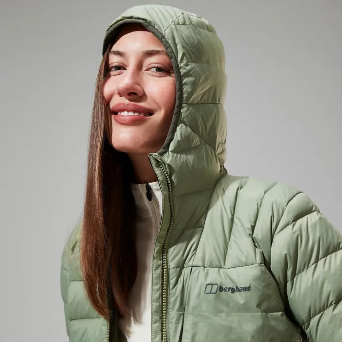 Berghaus Insulated Silksworth Hooded Down Insulated Jacket 8211 Green 8211 Women