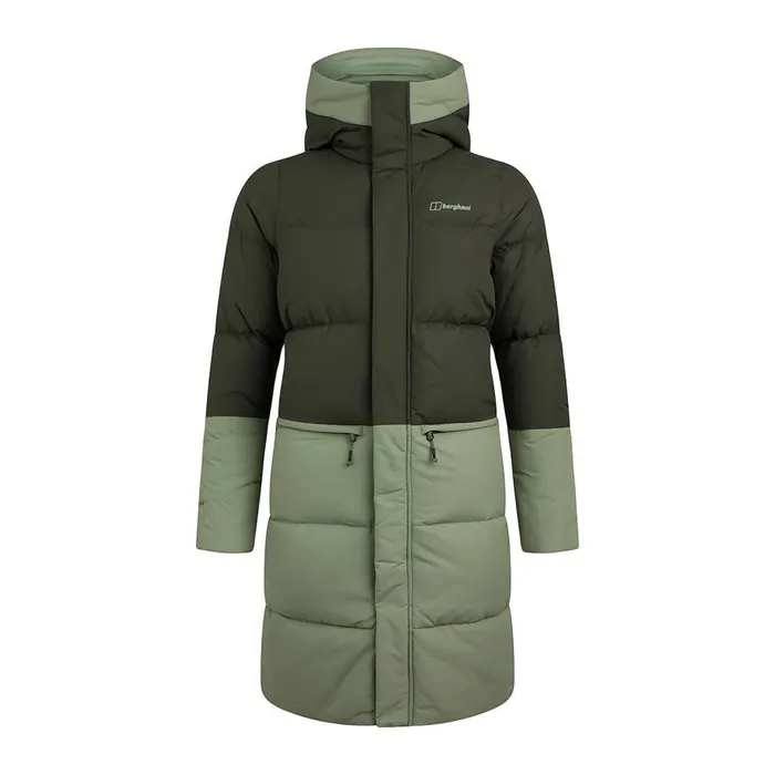 Berghaus Lightweight Combust Reflect Long Down Insulated Jacket 8211 Green 8211 Women