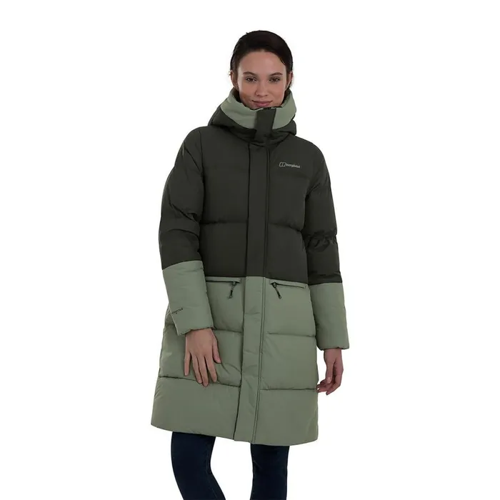 Berghaus Lightweight Combust Reflect Long Down Insulated Jacket 8211 Green 8211 Women