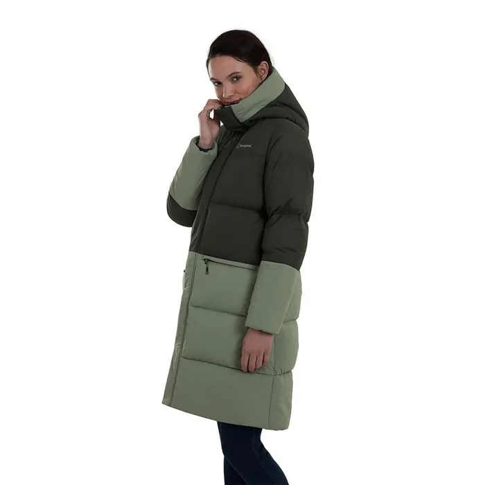 Berghaus Lightweight Combust Reflect Long Down Insulated Jacket 8211 Green 8211 Women