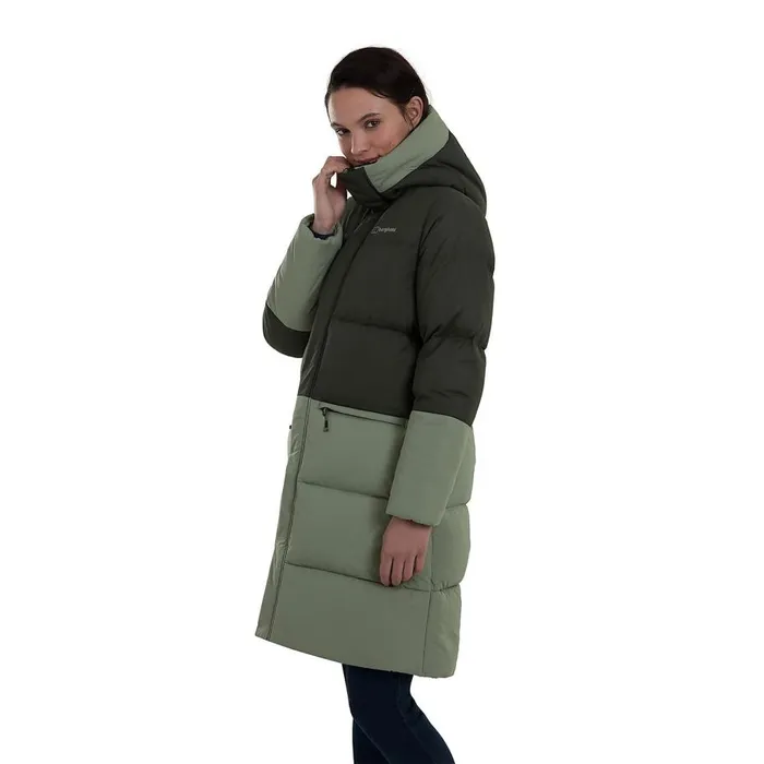 Berghaus Lightweight Combust Reflect Long Down Insulated Jacket 8211 Green 8211 Women