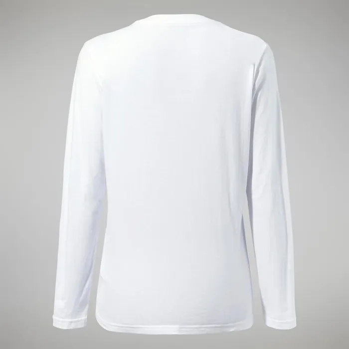 Berghaus TShirts Linear Landscape Long Sleeve Tee White 8211 Women