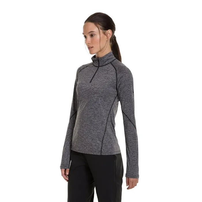 Berghaus TShirts Voyager Half Zip Tech Tee 8211 Dark Grey 8211 Women