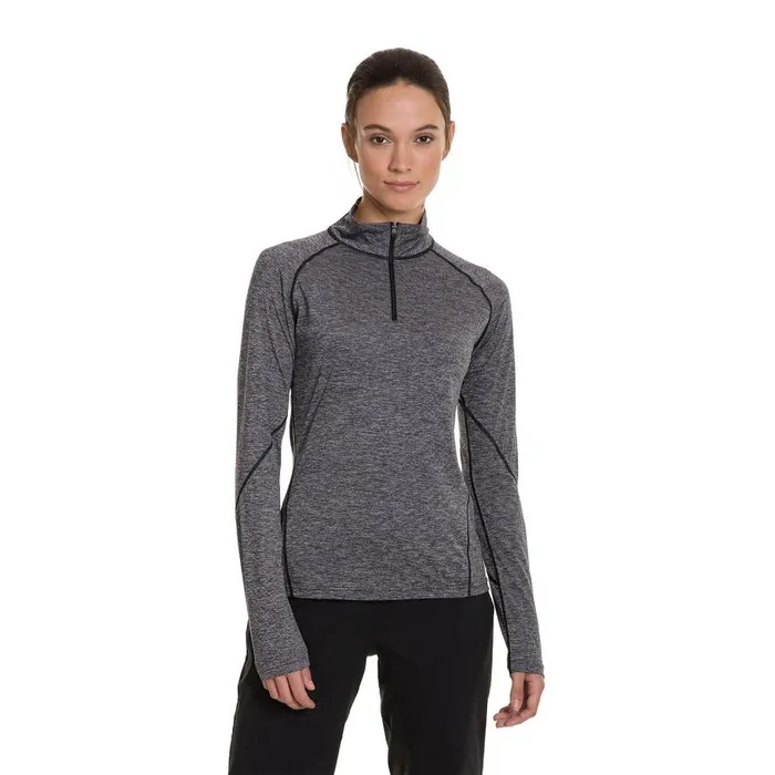 Berghaus TShirts Voyager Half Zip Tech Tee 8211 Dark Grey 8211 Women