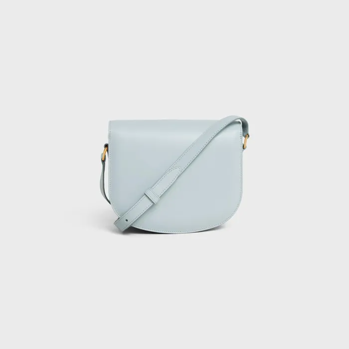 Besace Clea In Shiny Calfskin Soft Blue Women CELINE CLEA Besace Clea In Shiny Calfskin Soft Blue Women CELINE CLEA