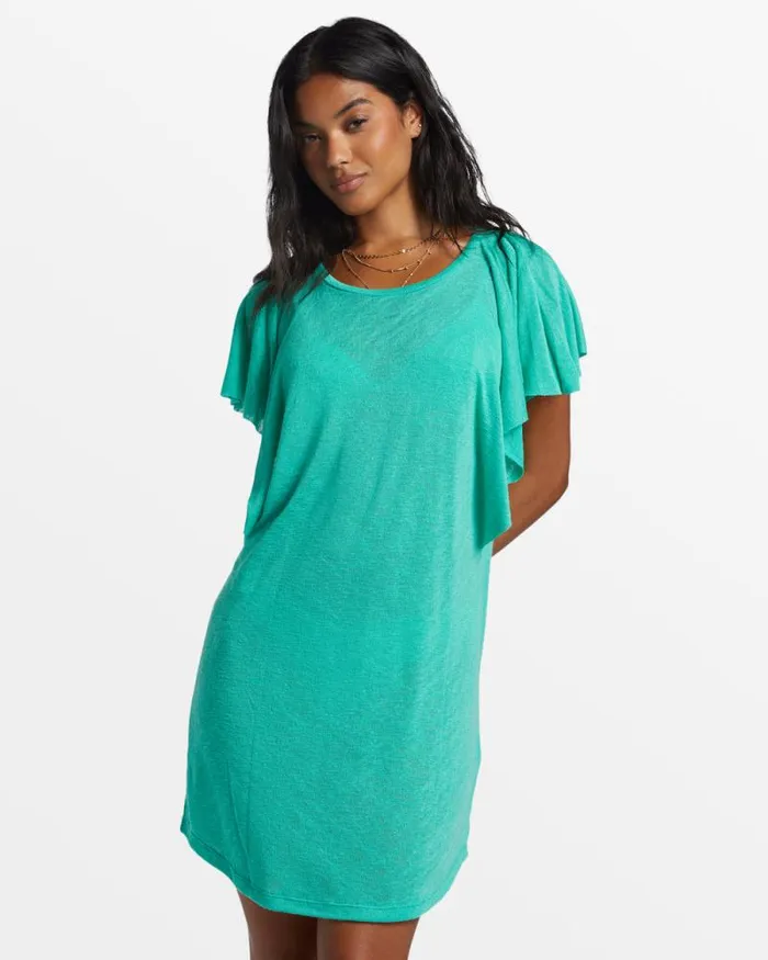 Billabong Cover Ups Out For Waves CoverUp Dress Tropical Green 8211 Women