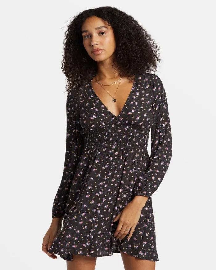 Billabong Dresses In Ur Dreams LongSleeve Mini Dress Black Sands 8211 Women Billabong Dresses In Ur Dreams LongSleeve Mini Dress Black Sands 8211 Women