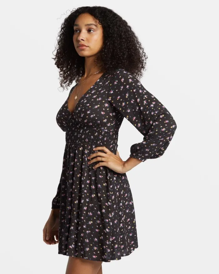 Billabong Dresses In Ur Dreams LongSleeve Mini Dress Black Sands 8211 Women Billabong Dresses In Ur Dreams LongSleeve Mini Dress Black Sands 8211 Women