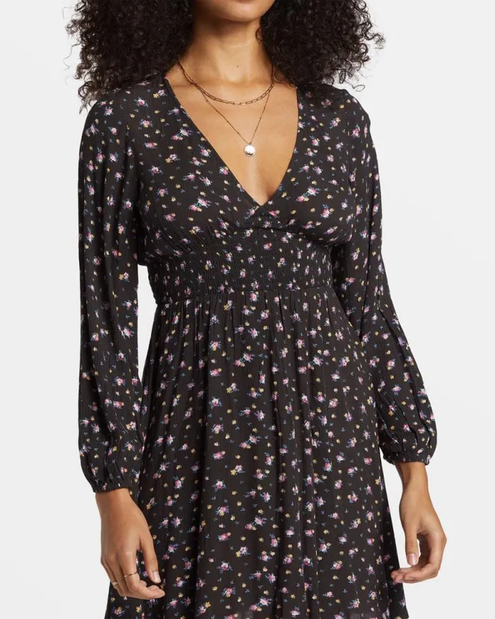 Billabong Dresses In Ur Dreams LongSleeve Mini Dress Black Sands 8211 Women Billabong Dresses In Ur Dreams LongSleeve Mini Dress Black Sands 8211 Women