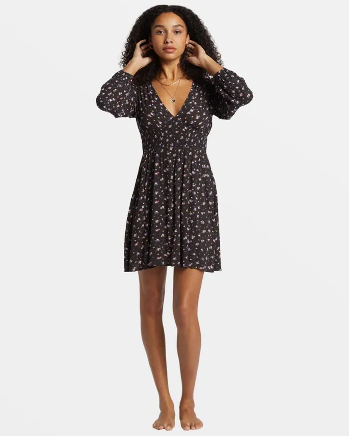 Billabong Dresses In Ur Dreams LongSleeve Mini Dress Black Sands 8211 Women Billabong Dresses In Ur Dreams LongSleeve Mini Dress Black Sands 8211 Women