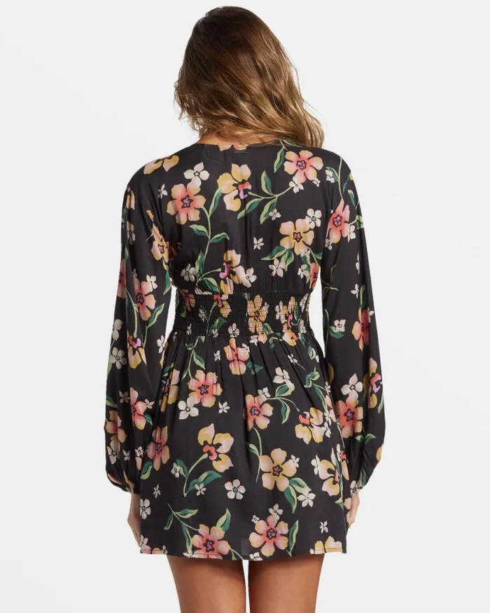 Billabong Dresses Night Bloom Mini Dress Black Sands 8211 Women Billabong Dresses Night Bloom Mini Dress Black Sands 8211 Women