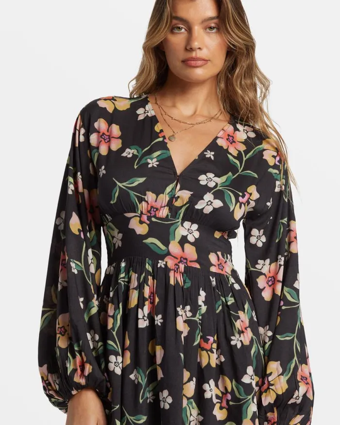 Billabong Dresses Night Bloom Mini Dress Black Sands 8211 Women Billabong Dresses Night Bloom Mini Dress Black Sands 8211 Women