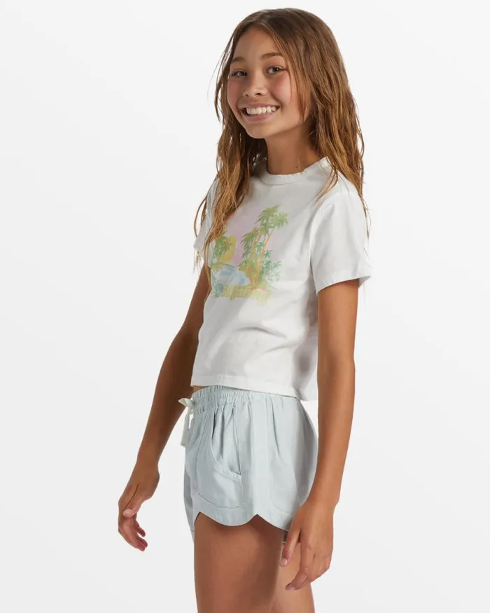 Billabong Girls039 Bottoms Girls Mad For You Elastic Waist Shorts Dusk Blue 8211 Women Billabong Girls039 Bottoms Girls Mad For You Elastic Waist Shorts Dusk Blue 8211 Women
