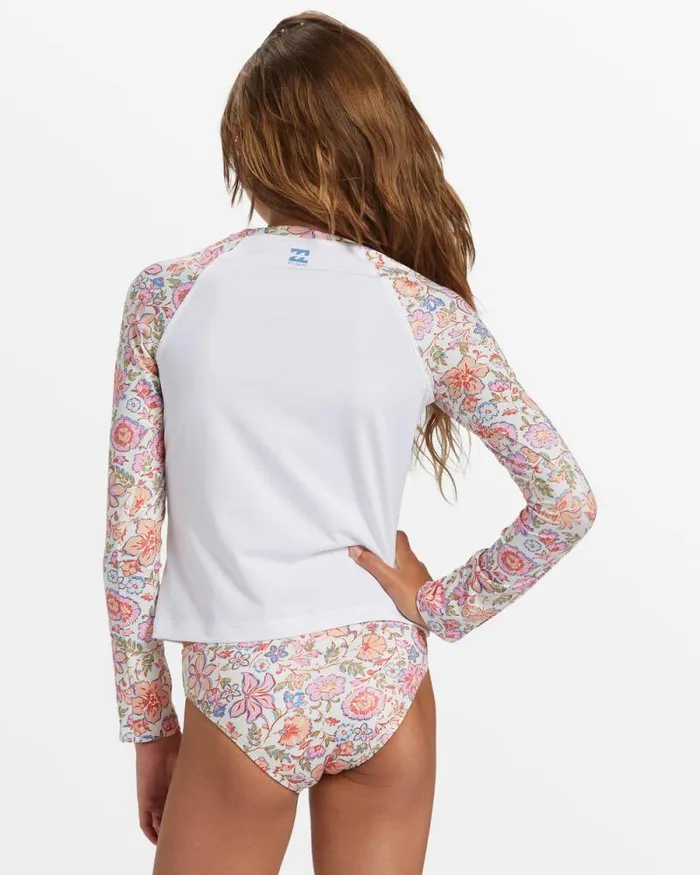 Billabong Girls039 Swim Girls Seaside Garden Long Sleeve Rashguard Salt Crystal 8211 Women Billabong Girls039 Swim Girls Seaside Garden Long Sleeve Rashguard Salt Crystal 8211 Women