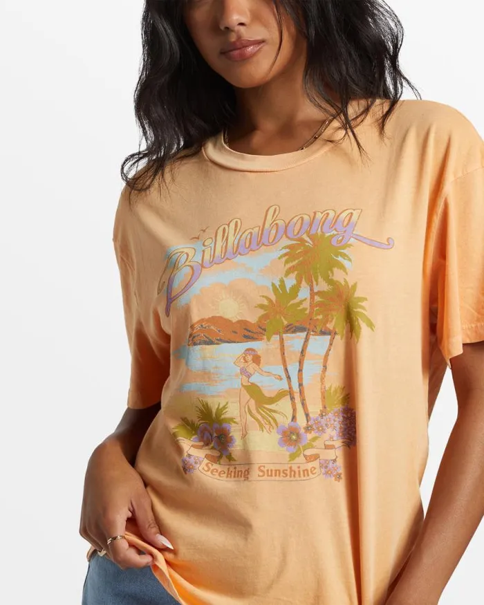 Billabong Graphic Tees and Tanks Wish You Were Here Oversized TShirt Tangy Peach 8211 Women Billabong Graphic Tees and Tanks Wish You Were Here Oversized TShirt Tangy Peach 8211 Women