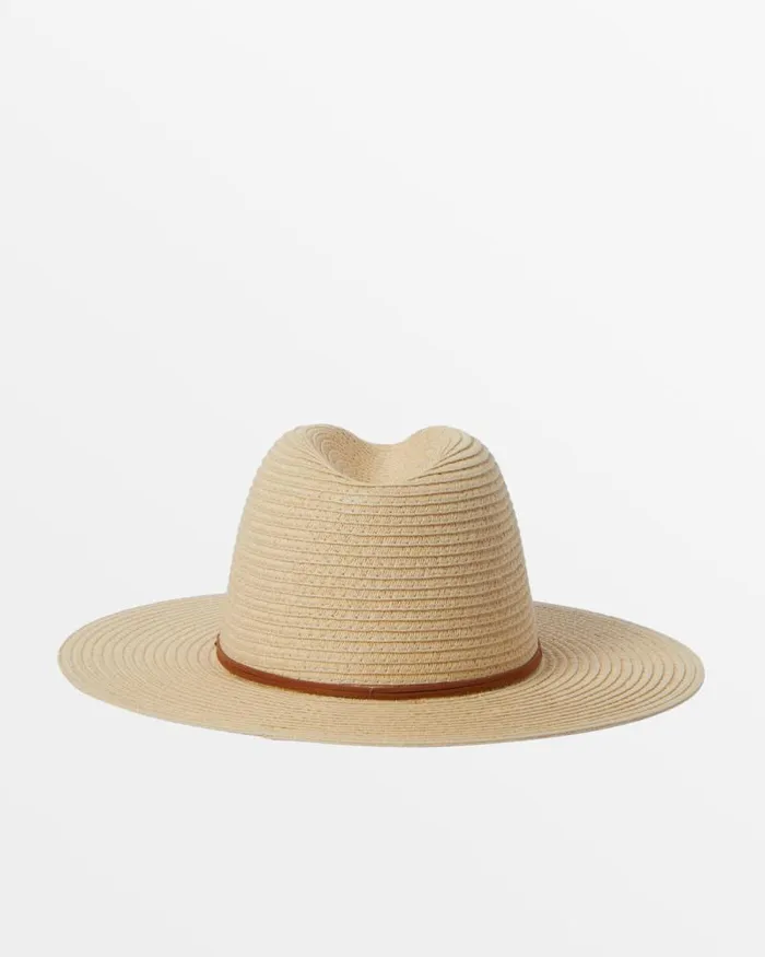 Billabong Hats and Beanies Tides Packable Straw Fedora Natural 8211 Women