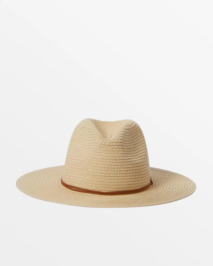 Billabong Hats and Beanies Tides Packable Straw Fedora Natural 8211 Women