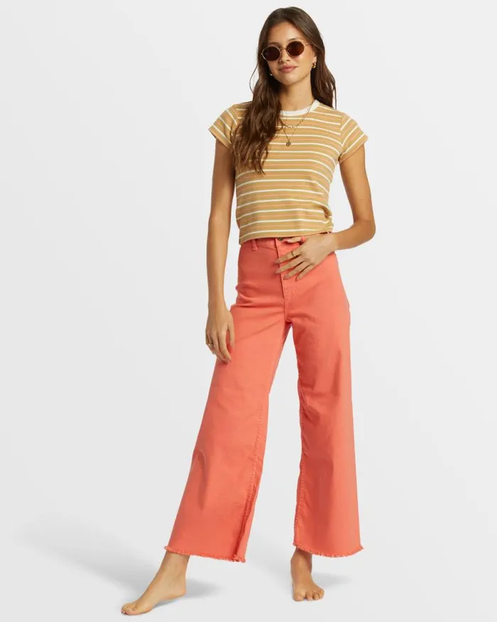 Billabong Jeans and Pants Free Fall HighWaist Pants Papaya 8211 Women Billabong Jeans and Pants Free Fall HighWaist Pants Papaya 8211 Women